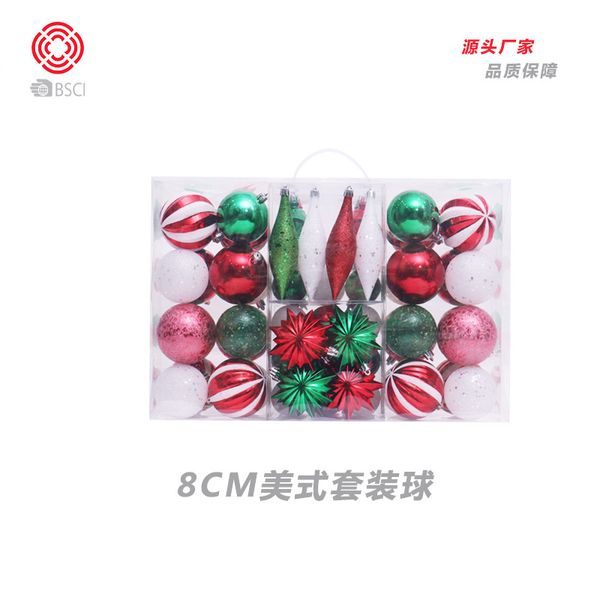 

8cm/72pc christmas decoration gift bag heterosexual christmas ball suit tree pendant