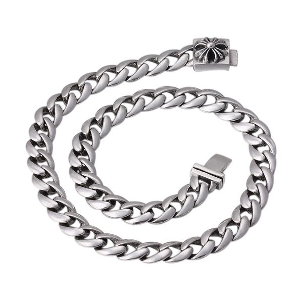 

925 sterling silver vintage jewelry antique silver American European handmade designer crosses chains necklace for men nice gift brand new