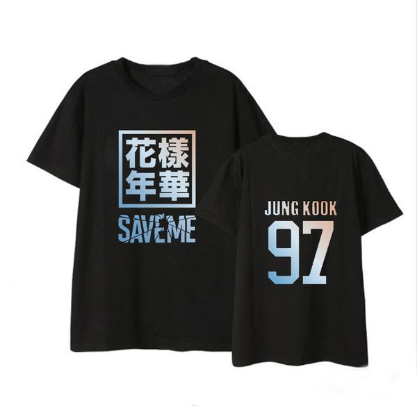 

kpop young forever save me shirts hip hop casual loose clothes tshirt t shirt short sleeve t-shirt dx896, White