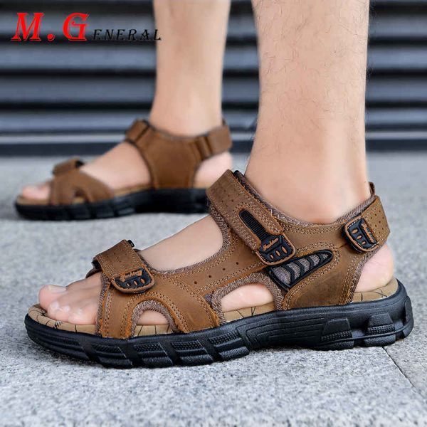 

пляж мужские сандалии summer man кожа повседневная обувь мужчины open toe резиновые тапочки мужчины легкий вьетнамки плюс размер слайды c17, Black