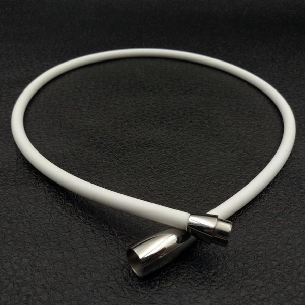 

classic male women lovers necklace negative ion sports energy titanium necklace, Silver