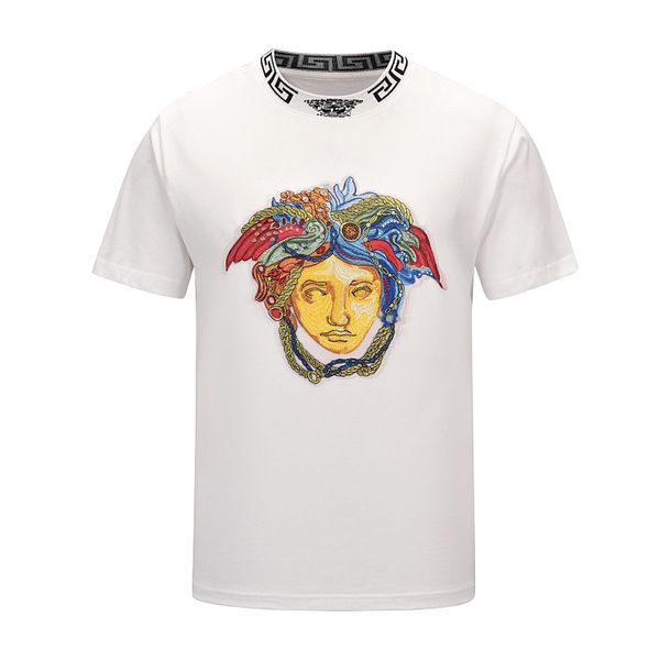 

casual t-shirt mens clothing summer designer shirt black white orange size -3xl cotton blend crew neck short sleeve cartoon print, White;black