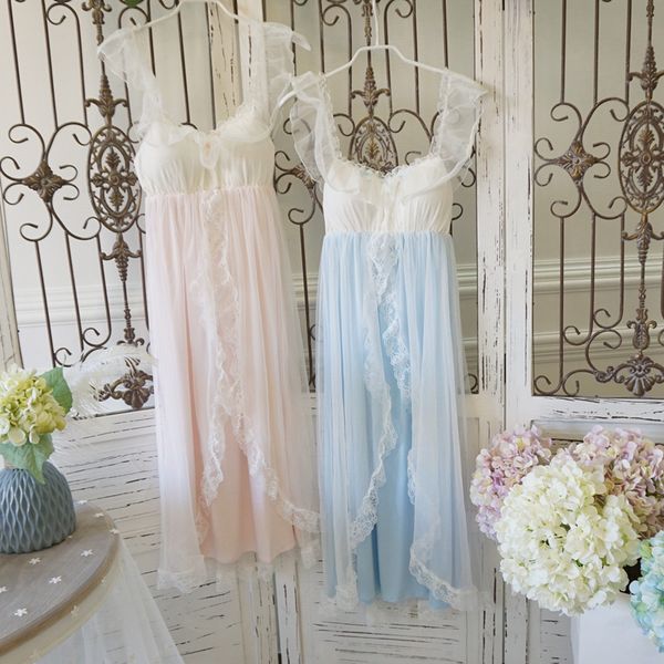 

lisacmvpnel with chest pad spaghetti strap sweet women nightdress modal princess style sleepwear, Black;red