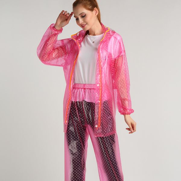 

clear see through hooded long raincoat festival rain coat outdoor-abux