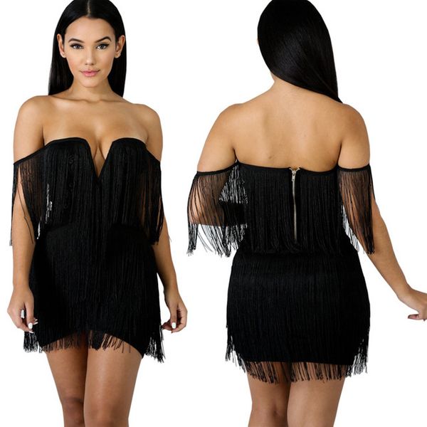 

party dress open boobs dress hollow out club tassel dance summer celebrity party bodycon dress retail wholesale, Black;gray