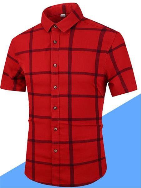 

Mens Plaid Square Collar Shirts Summer Designer Boy Short Sleeve with Button Clothes Fashion Casual Shirts