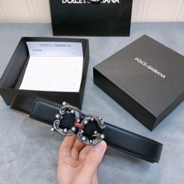 

dolce gabbana (с коробкой) дизайнерские женские ремни новый мужской модный дизайн кожаный качественный ремень кожаный европейский бренд реме, Black;brown
