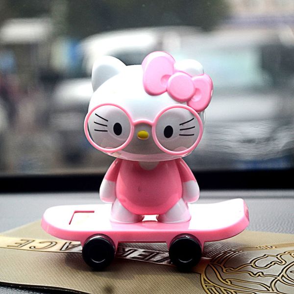 2018 Car Interior Decoration Accessories High Grade Solar Cartoon Skateboard Doll Plastic Fiber Creative New Car Ornaments Auto Interior Auto Interior