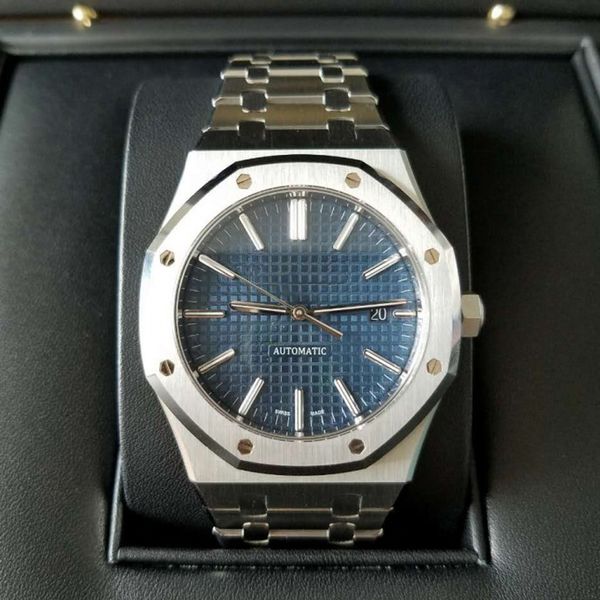 

Hot Sale 41mm/37mm Luxury Watch For Men Automatic movement Blue dial ROYAL OAK Series watch sapphire 15400 Stainless Steel mens watches