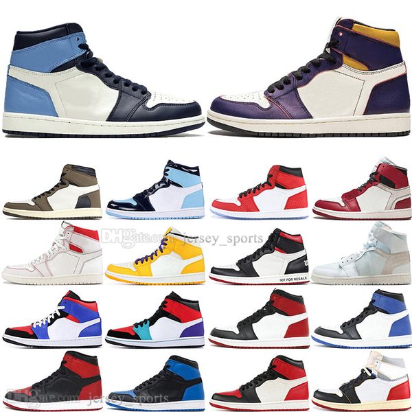 

new 1 high og travis scotts cactus jack unc spiderman mens basketball shoes 1s 3 banned bred toe men sports designer sneakers trainers