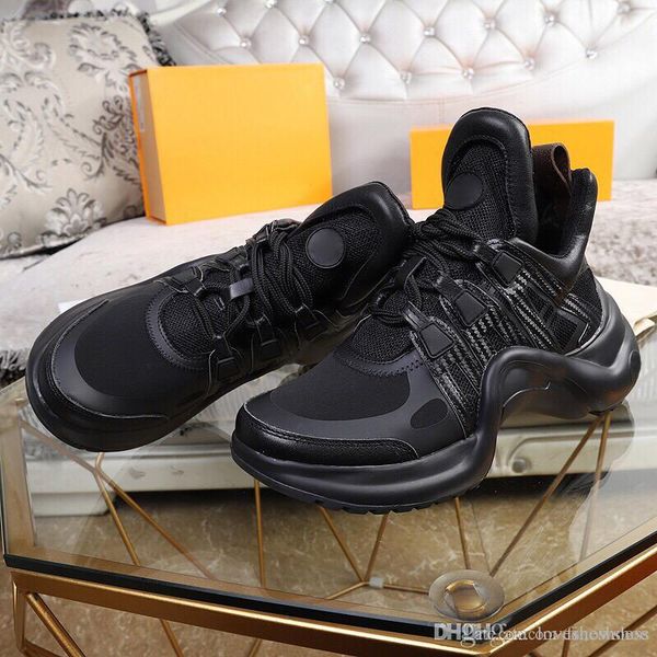 

luxury mens casual walking shoe outdoor dad shoes comfortable sport shoes for women mens trainers running shoes high quality, Black