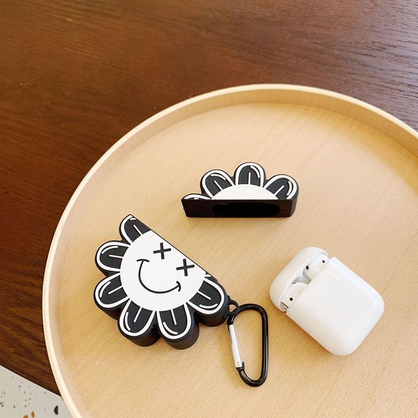 

ig мода подсолнечника смайлик применимые наушника airpods1 / 2 чехол силиконовый защитный рукав женские модели