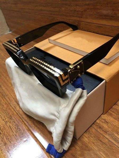 

fashion luxury mens evidence sunglasses upgraded version m96006mn millionaire series designer sun glasses shiny gold frame come with package, White;black