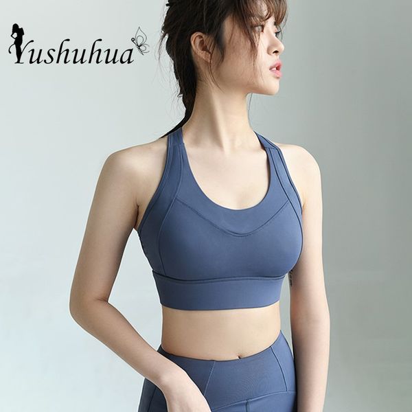

women high impact sport bras fixed chest pad fitness workout bra shockproof running gym crop buckle adjustable yoga bra, White;black