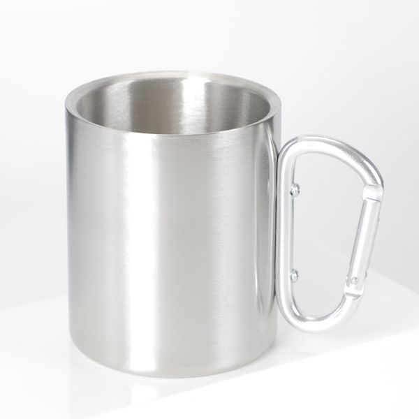 11OZ moschettone Coppa Climbing Fibbia Tumbler moschettone boccale in acciaio inox bottiglia di acqua della tazza di caffè a doppia parete per il campeggio esterno