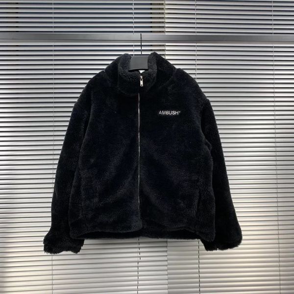 

mens designer jackets lamb wool lapel cashmere thick coat stand collar high street fashion brand quality, Black;brown