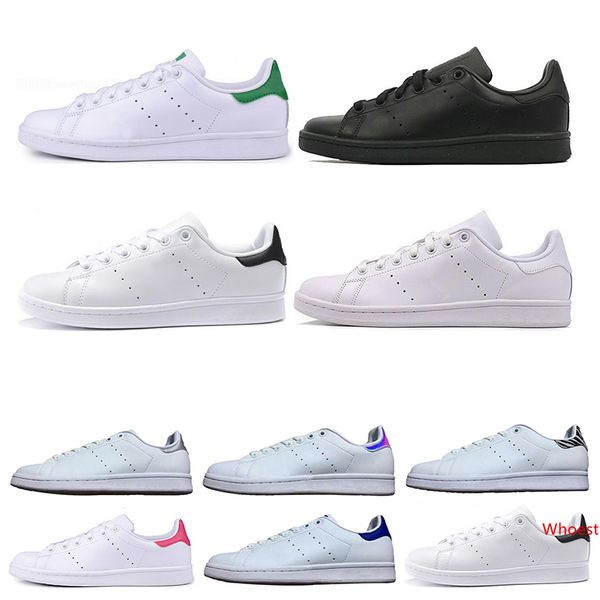 

2019 women men new stan shoes fashion smith sneakers casual shoes triple white black green red leather sport flats size 36-45