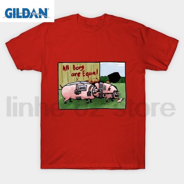 

борг свиньи футболка, White;black