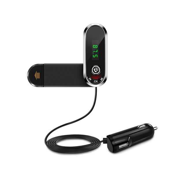 

2 in 1 car phone holder for 4.0-5.5 inch phone usb fm transmitter audio charger fast mp3 bluetooth car kit mic handsfree
