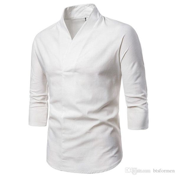 

белье solid color designer mens tshirts v шея ретро стиль mens tops вскользь тонкий мужской tees, White;black