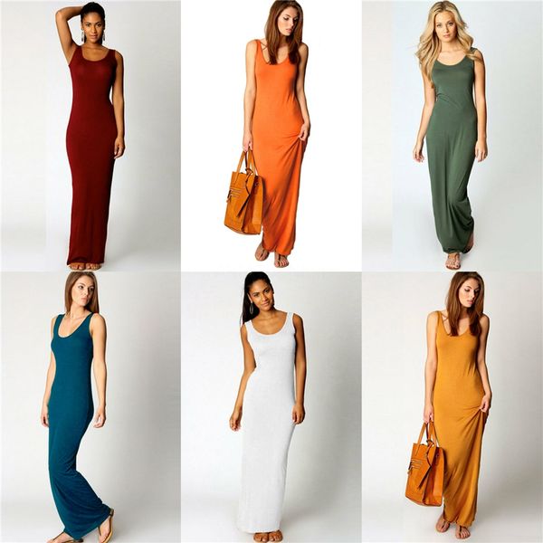 

женщины платья для губ одежда без рукавов платья мода повседневная scoop шеи лета платья сплошные цвета горячие одежда продажа 3248 # 672, Black;gray