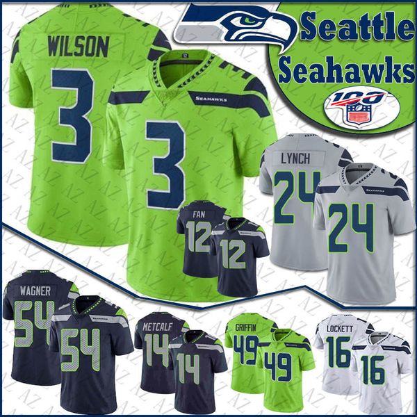 

3 russell wilson seattle football jersey seahawk 16 tyler lockett 24 marshawn lynch 54 bobby wagner 14 dk metcalf 12 fan stitched jerseys, Black;red