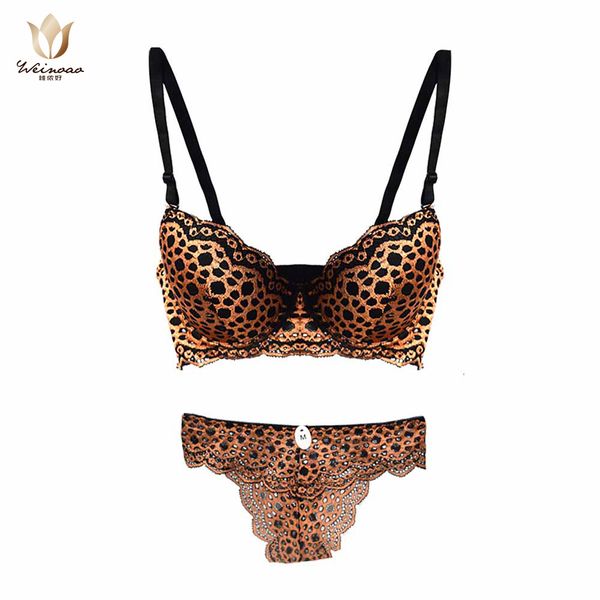 

leopard sexy lace push up bra set 34 36 38 40 42 abc выдалбливают бюстгальтер краткие наборы женщины хлопок g шнура нижнего белья panty set, Red;black