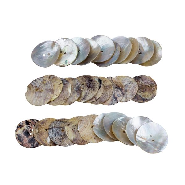 

30 pcs 30mm pearl button pearl shell, Blike;white