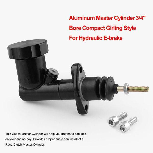 

aluminum master cylinder 3/4" bore compact girling style for hydraulic e-brake integrated hand brake pump assembly