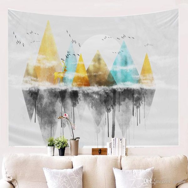 

художественная концепция красочная пейзажная живопись гобелен стиль стены без ногтей украшения гостиная спальня китайский стиль ткани обои