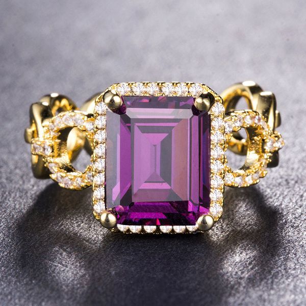 

2019 новый кристалл кольца для женщин ювелирного изделий заявления кольца с полным блестящей cubiz циркон женского кольцом, Silver