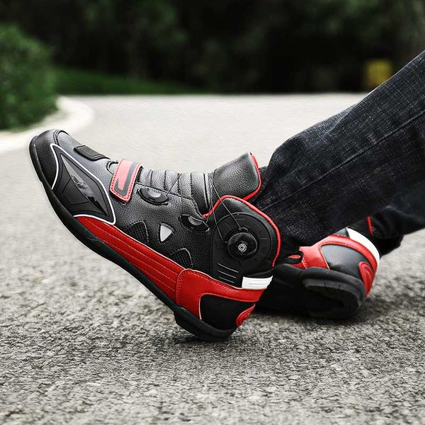

motorcycle boots ankle motocross racing boots men's profession microfiber leather motorboats motorbike shoes botas moto hombre