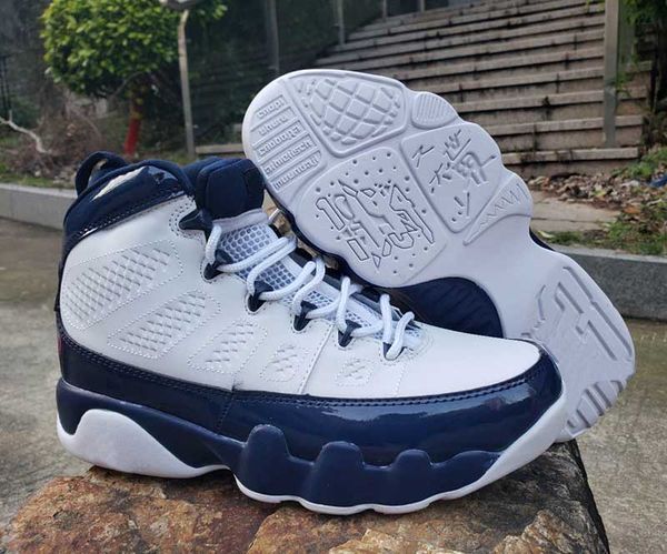 

9 unc mens basketball shoes 9s white university blue midnight navy sports sneakers 9s bred outdoor athletics ment