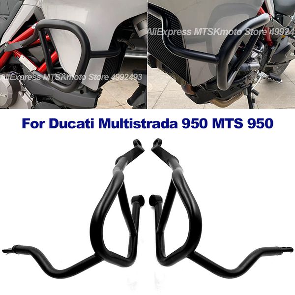 

for multistrada 950 2017 2018 2019 2020 full sets crash bars heavy-duty steel tubing engine guard frame protector mts 95