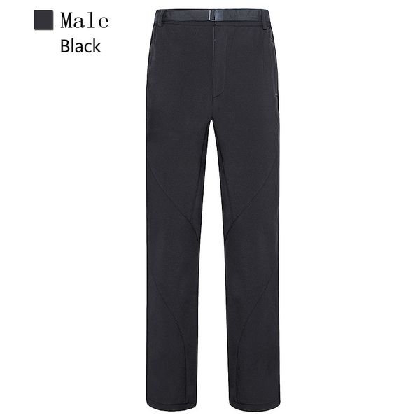 

in the spring and autumn outdoors, men and women wear thickened fleece pants, warm soft shells, climbing pants, Black;green