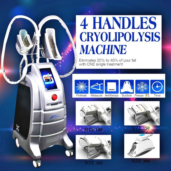 

2020 selling cellulite removal cool technology fat ing cryolipolysis machine with 4 handles for weigh loss amd fat removal
