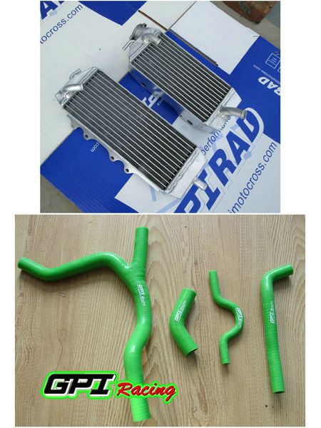 

aluminum radiator + hose for kx250f kxf250 kx 250f 06 07 08 2006 2007 2008 rh&lh gpi high-per