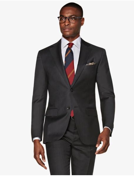 

fashion black men wedding tuxedos notch lapel groom tuxedos excellent men blazer 2 piece suit prom/dinner jacket(jacket+pants+tie) 81, Black;gray