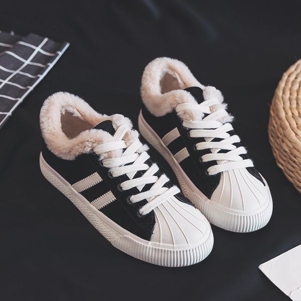 

2019 fashion cotton shoes new women's boots winter plus velvet cotton shoes womens thick-soled warm snow women's boots