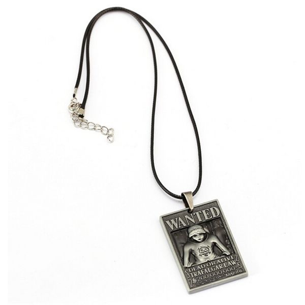 

cwfdy 10pcs/lot one piece necklace luffy zoro robin chopper warrant pendant necklace men women collier wholesale, Silver