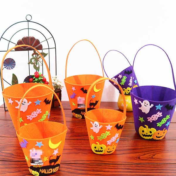 

halloween pumpkin bag kids candy bags children handheld party supplies trick or treat gift bags handbag candy bag organizer bag