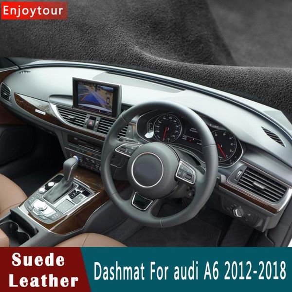 Car Styling Suede Leather Dashmat Dashboard Cover Pad Dash Mat Carpet Auto Accessories For A6 S6 C7 Avant Allroad 2012 2018 Cheap Car Interior Cheap