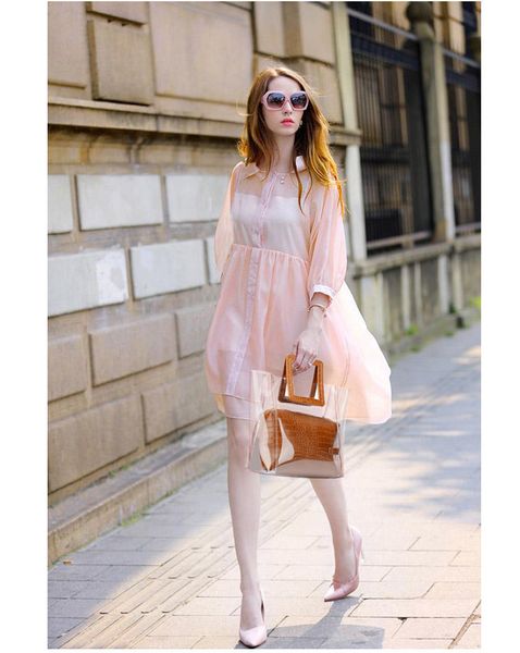 

fashion jelly female summer 2019 waterproof transparent parent bag