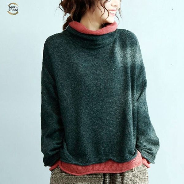 

winter women sweater turtleneck lady female oversized korean women sweaters and pullovers batwing sleeve top, White;black
