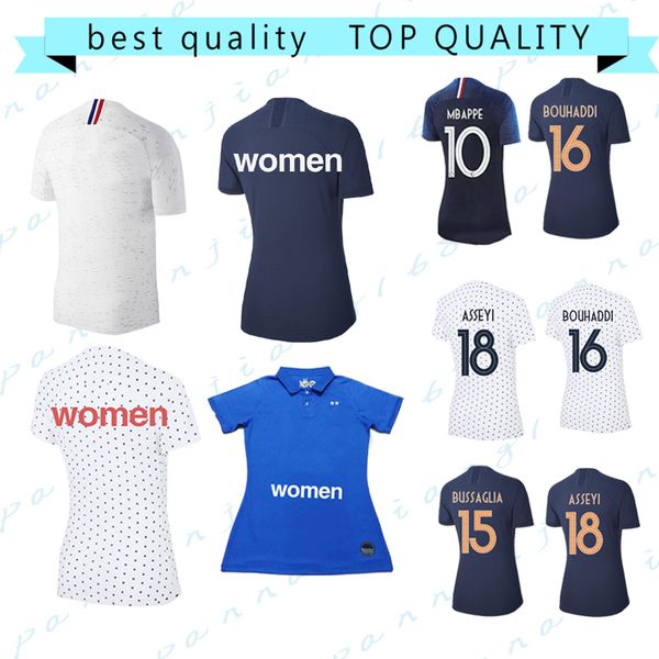 

Top thailand 2019 women world cup Frances Soccer Jersey GRIEZMANN MBAPPE female 19 20 French shirt POGBA KANTE girl Football Francia