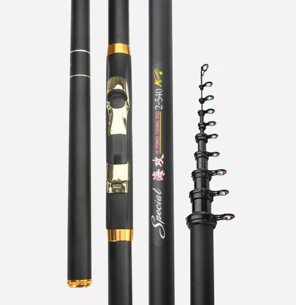 

high carbon 3.6m-7.2m rock fishing rod feeder rod surf spinning ultra light fishing tackle olta colorful guide gan014