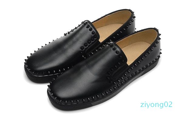 

pik boat flat python spikes red bottom sneakers for men low cut luxury casual brand new mens womens party designer trainers lovers z02, Black