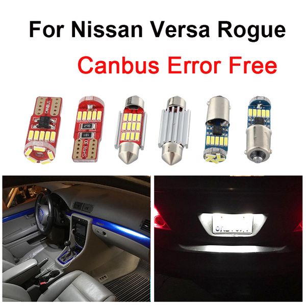

white car bulbs led interior map dome light kit for versa rogue 2007 2008 2009-2017 2018 2019 reading license trunk lamp