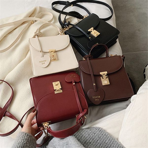 

famous design handheld small bag women's bag 2020 new fashion lock small square joker shoulder messenger