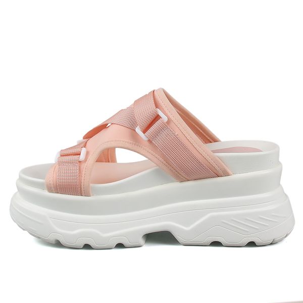 

women's slippers 2019 fashion woman platform slippers for wen white beach shoes femme causal walking trainers casual shoes, Black